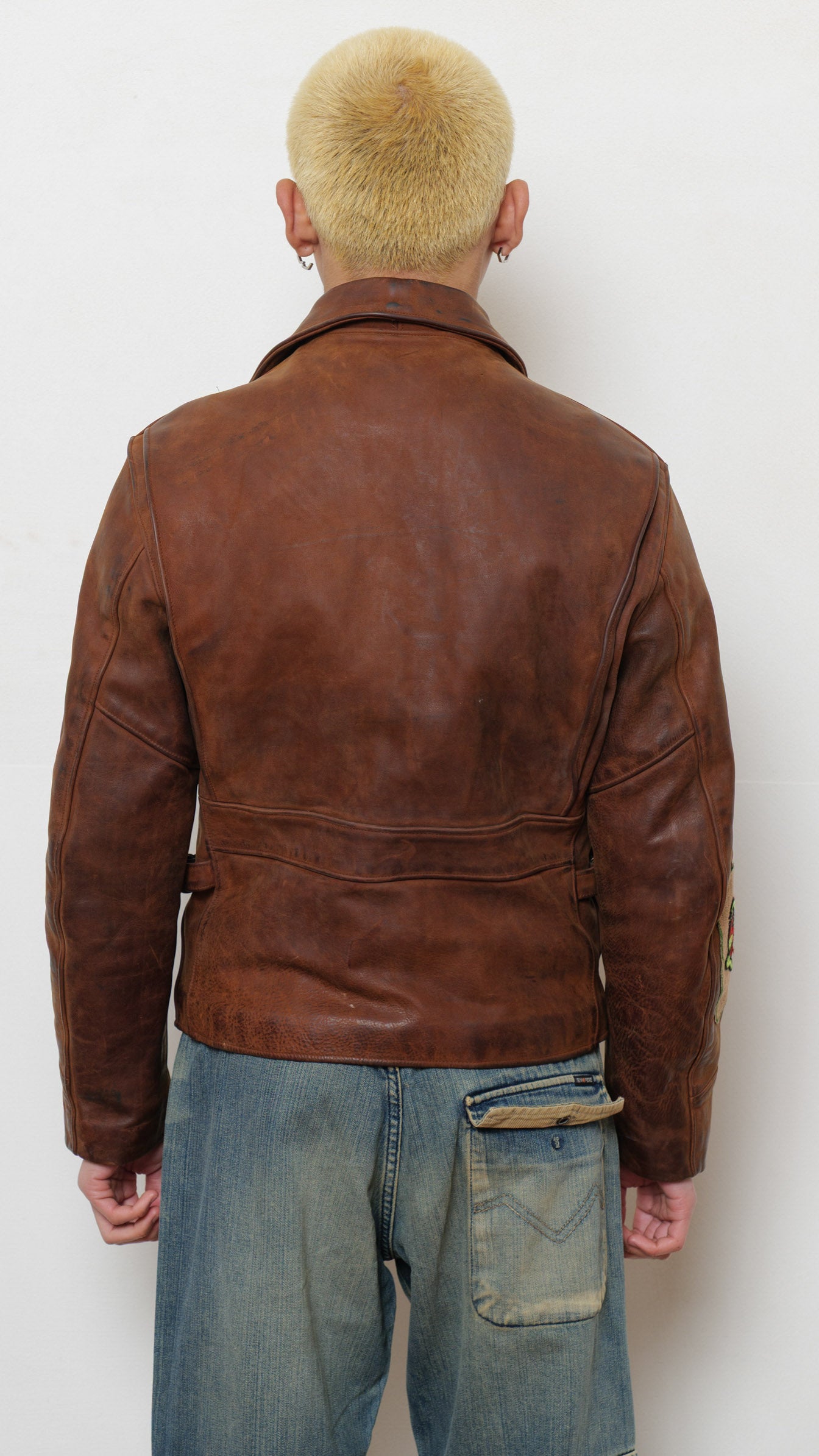 1980’s leather patch Made in usa jacket