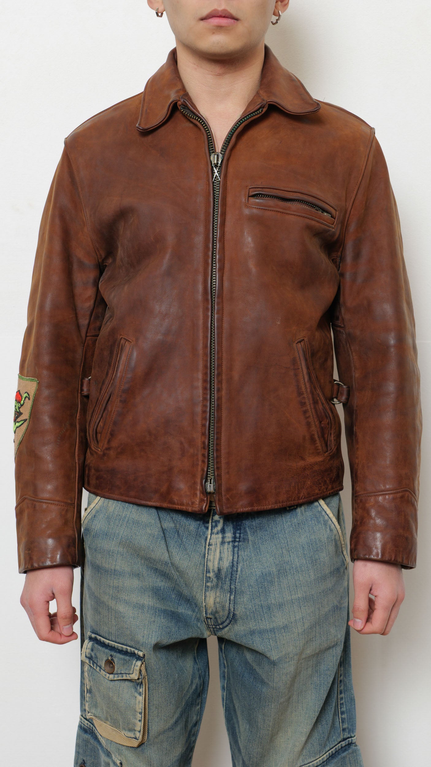 1980’s leather patch Made in usa jacket