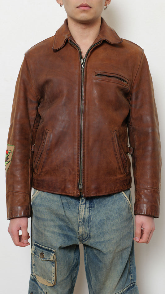 1980’s leather patch Made in usa jacket