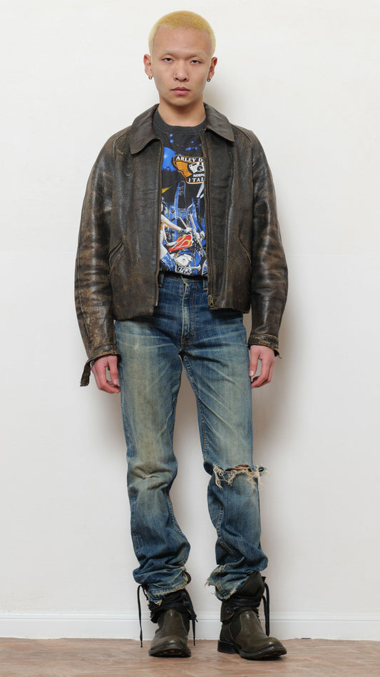 1950’s distressed leather jacket