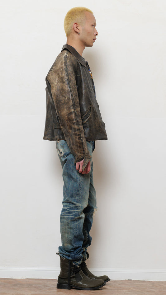 1950’s distressed leather jacket