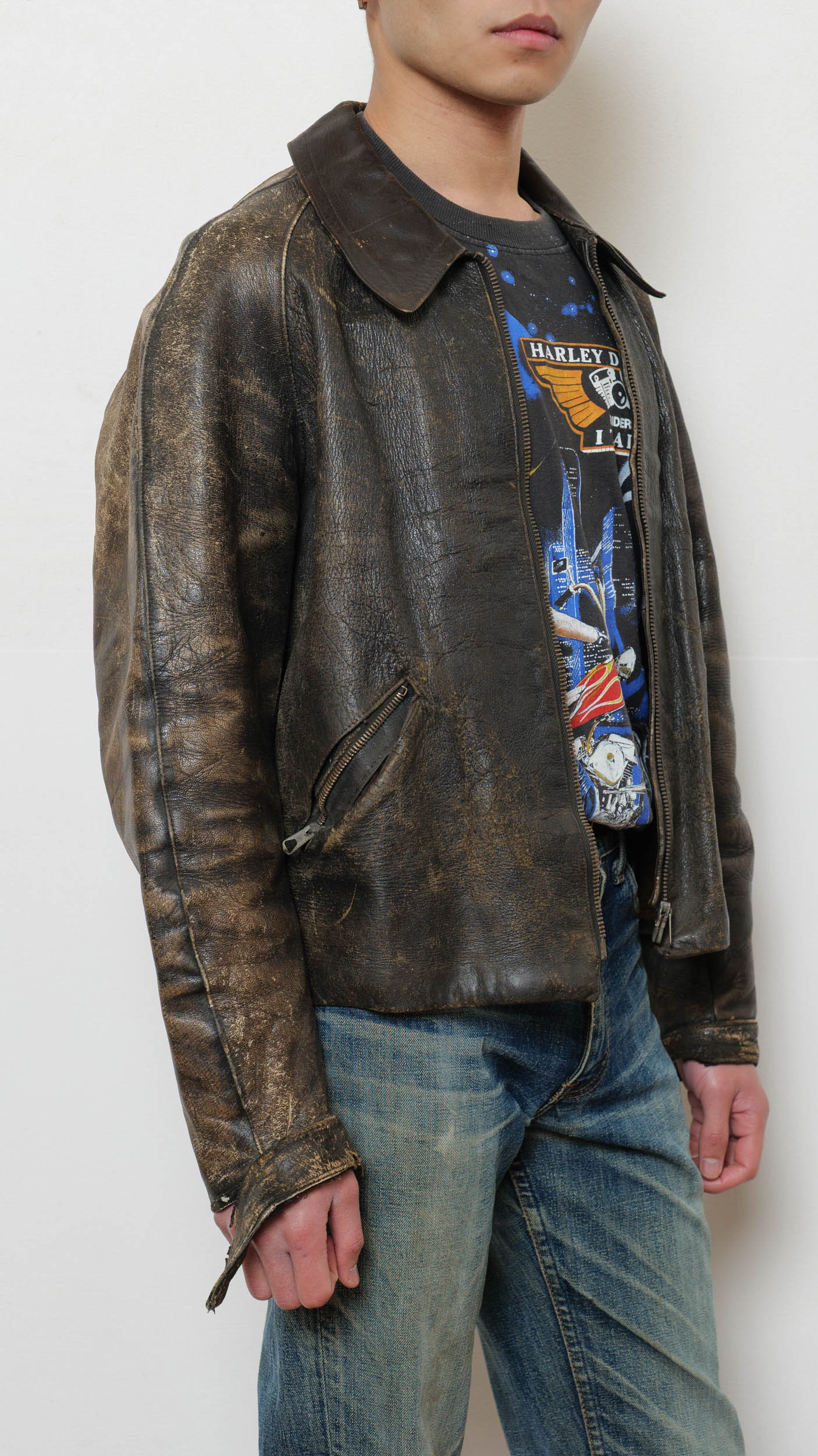 1950’s distressed leather jacket