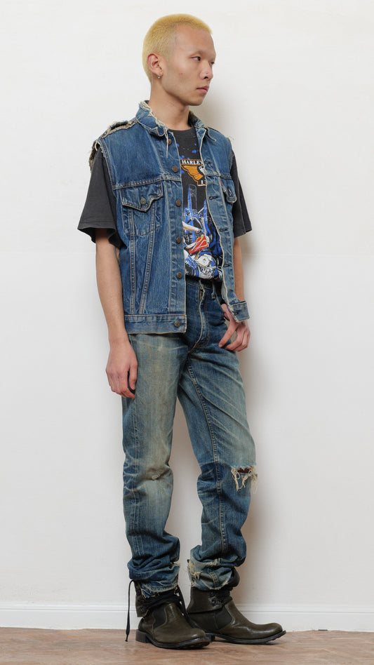 Levi’s 1960’s big E motorcycle studded vest