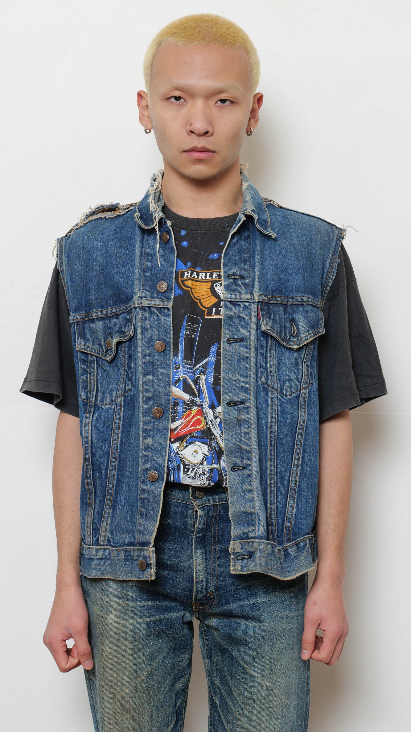 Levi’s 1960’s big E motorcycle studded vest