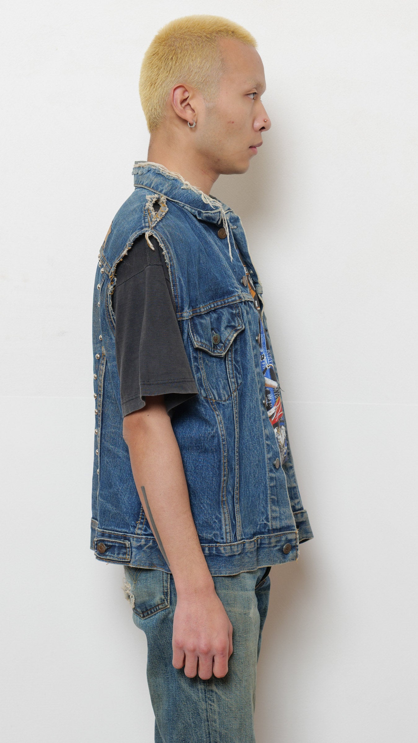 Levi’s 1960’s big E motorcycle studded vest