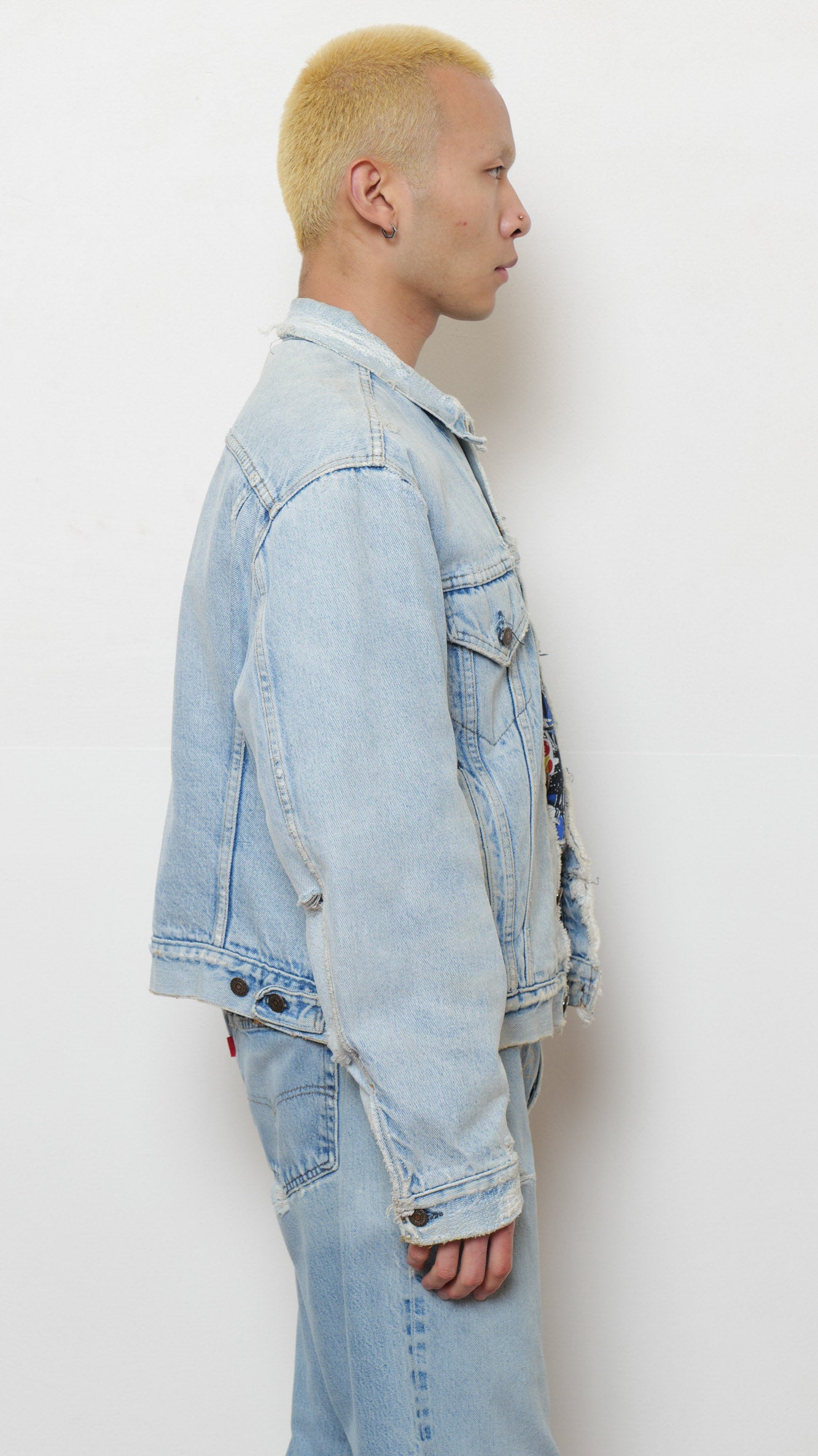 Levi’s 1980’s padded trucker distressed jacket