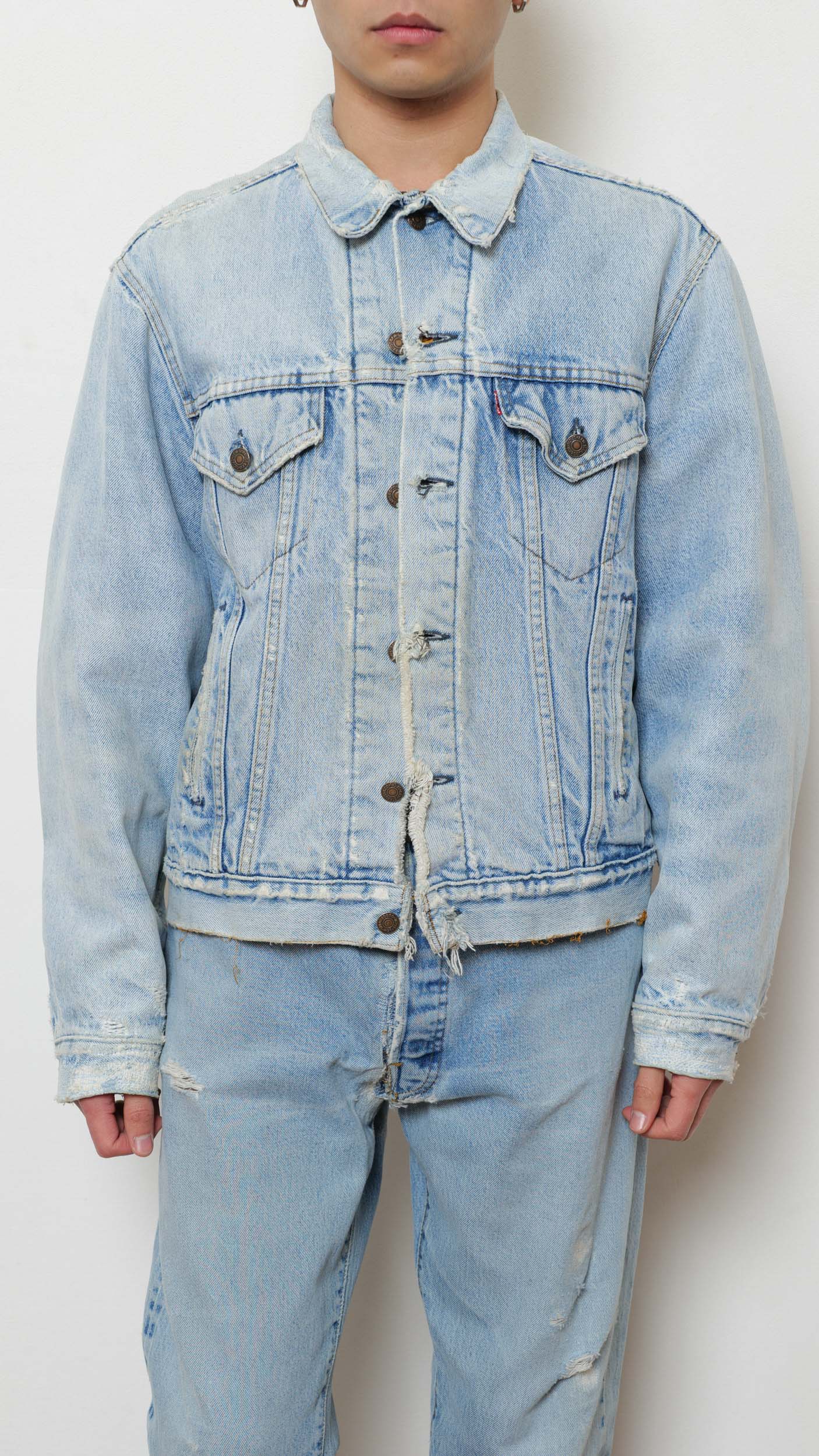 Levi’s 1980’s padded trucker distressed jacket
