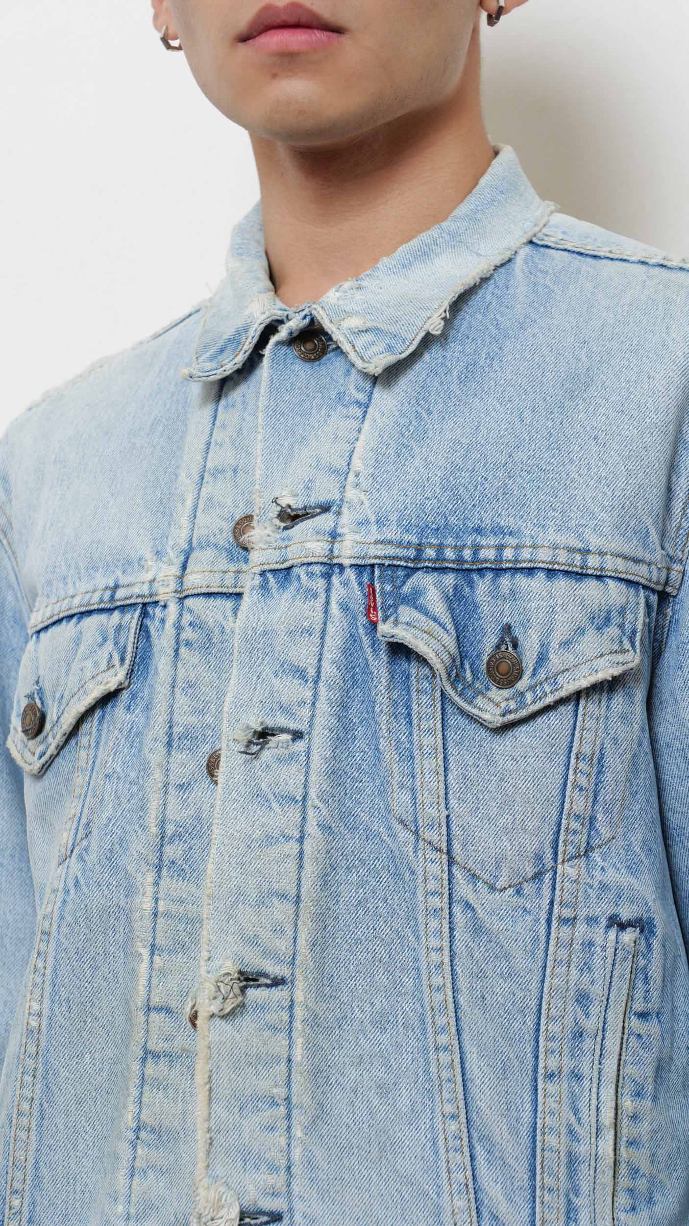 Levi’s 1980’s padded trucker distressed jacket