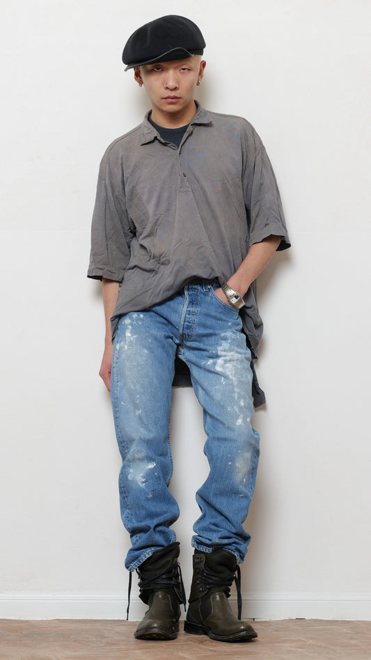 Levi’s 501 Made in usa painted jeans