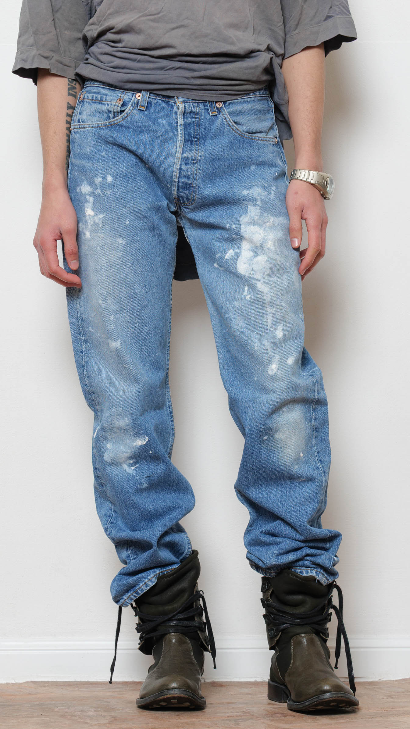 Levi’s 501 Made in usa painted jeans