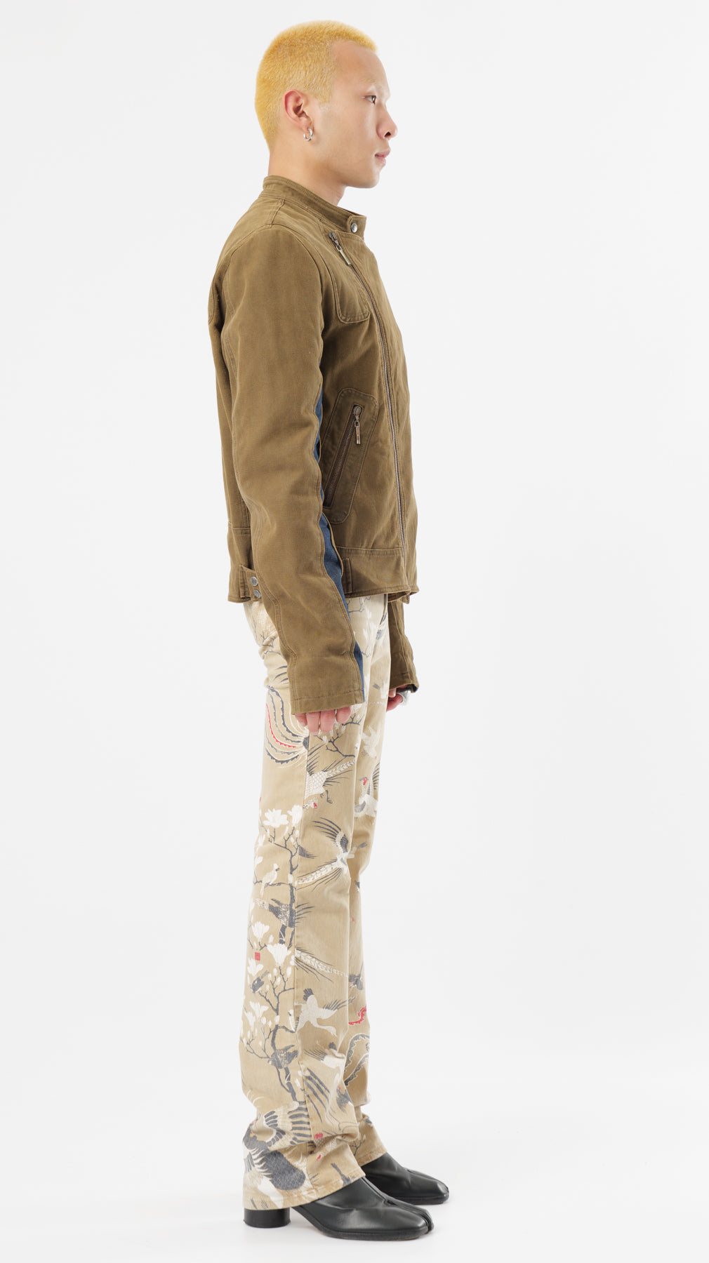 JUST CAVALLI COTTON/DENIM BIKER JACKET (L)