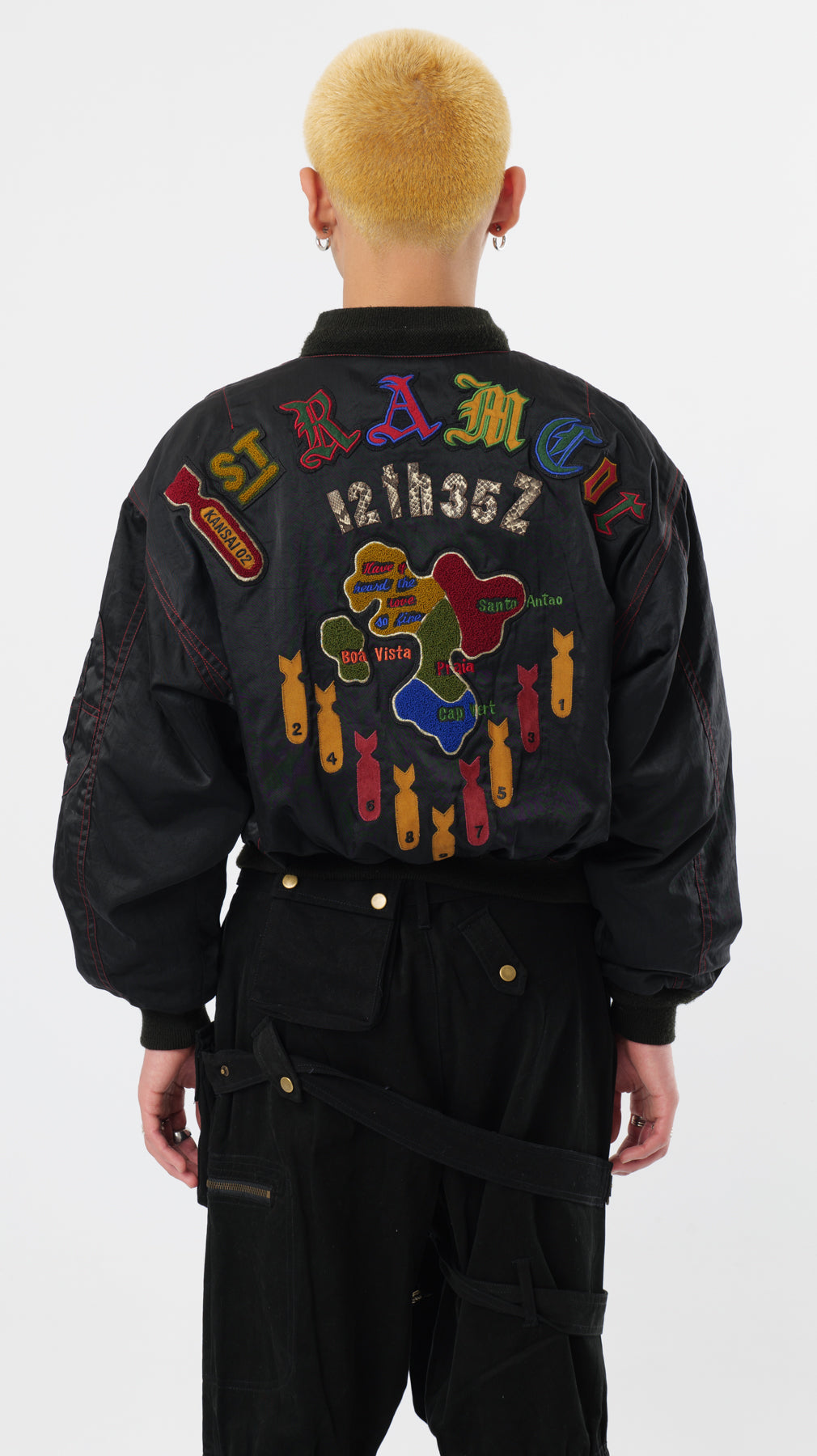 KANSAI YAMAMOTO 1990s MA-1 BOMBER JACKET (M)