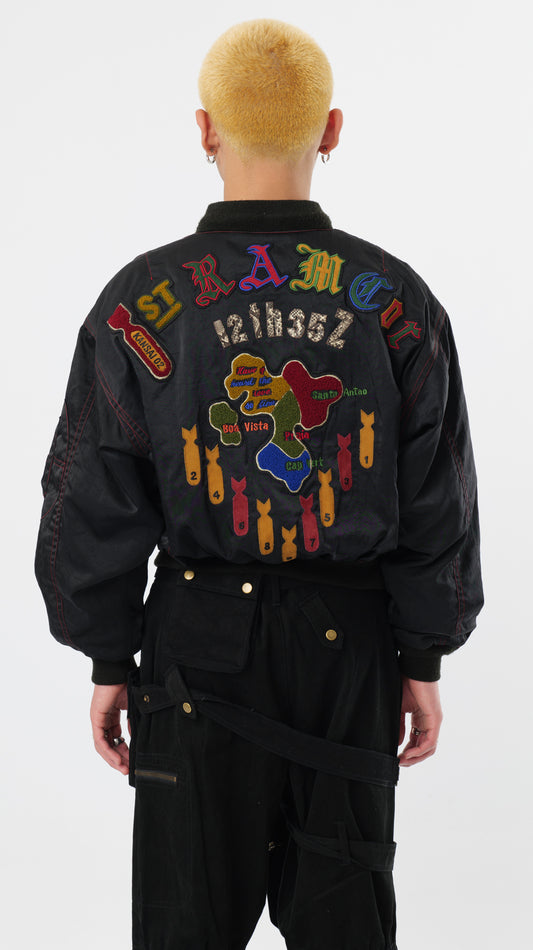KANSAI YAMAMOTO 1990s MA-1 BOMBER JACKET (M)