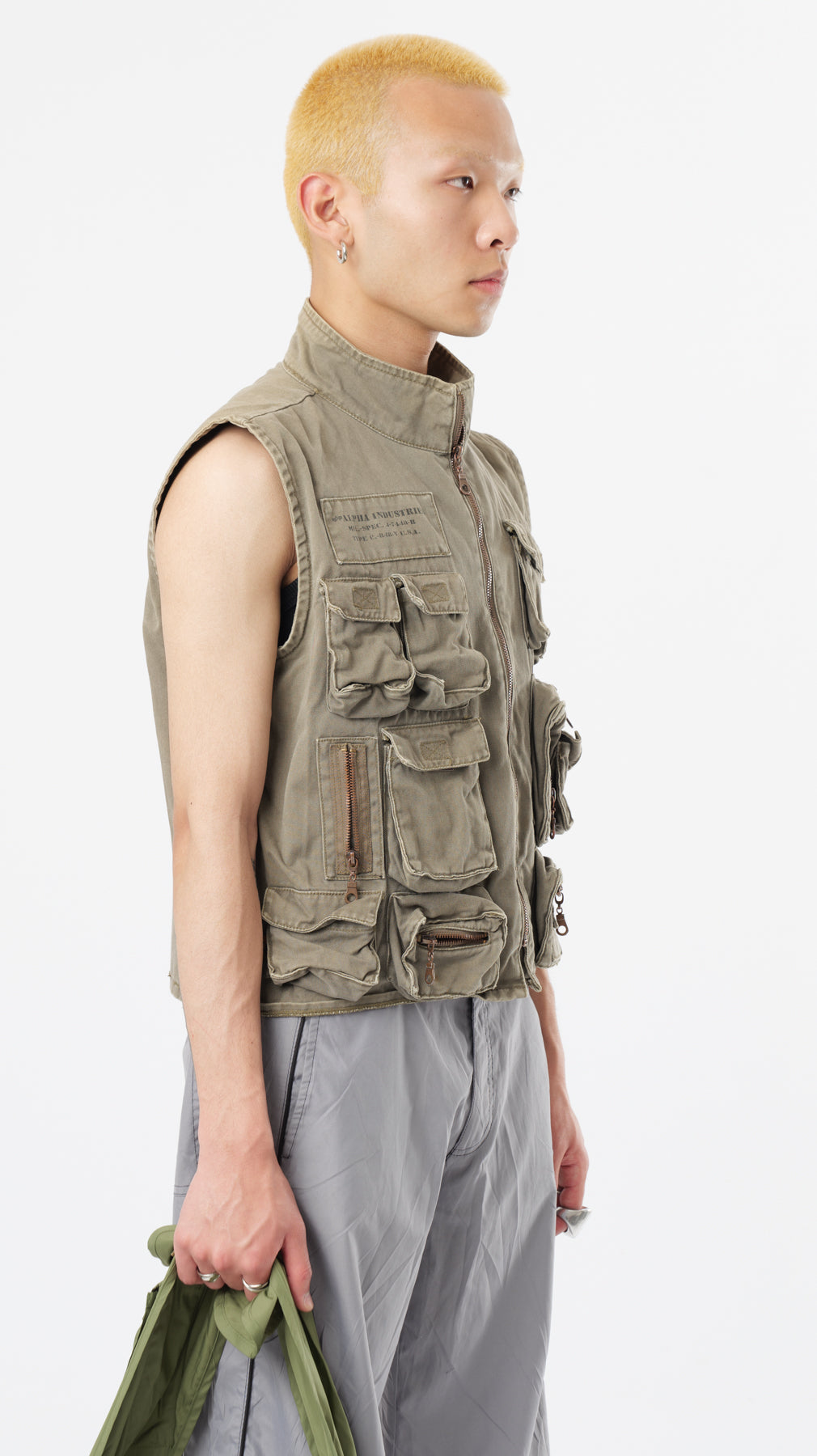 ALPHA INDUSTRIES 1990s MULTIPOCKET VEST (M)