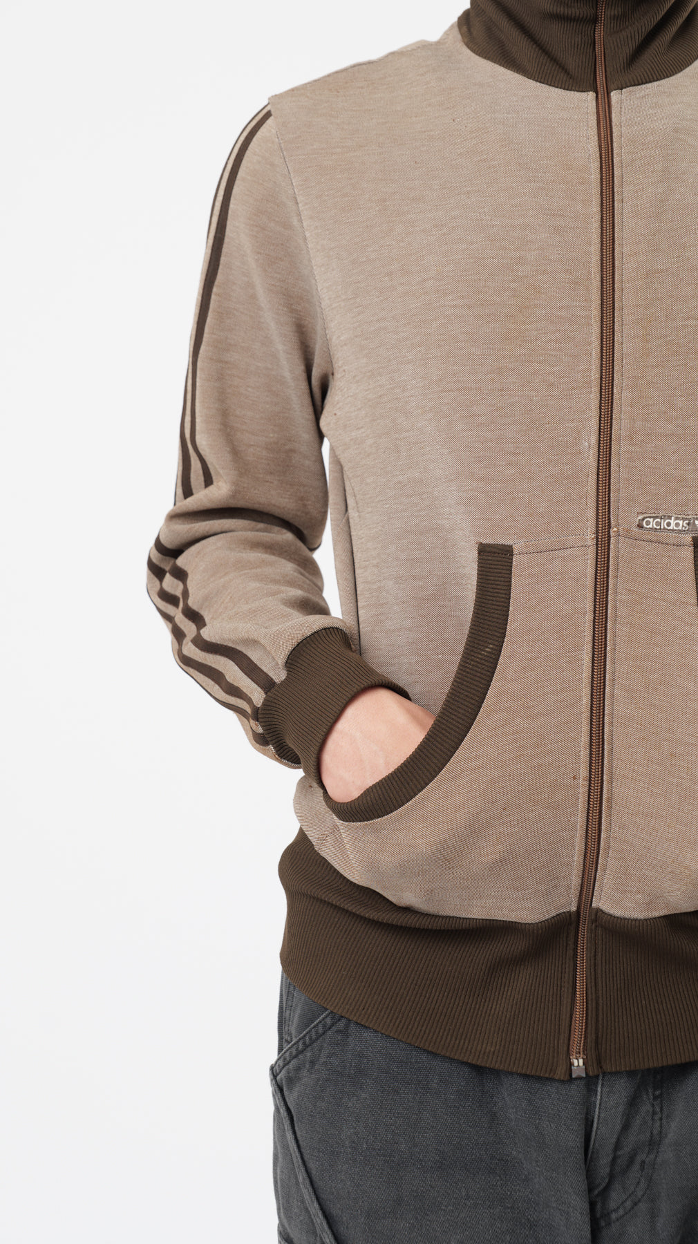 ADIDAS 1970s ZIPPED JACKET (M)