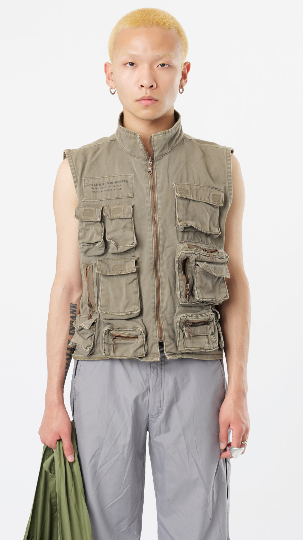 ALPHA INDUSTRIES 1990s MULTIPOCKET VEST (M)