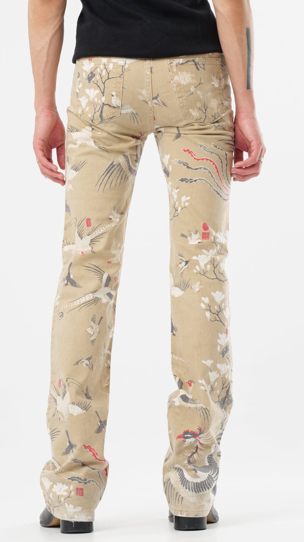 JUST CAVALLI 2000s ORIENTAL PRINTED TROUSERS (w27)