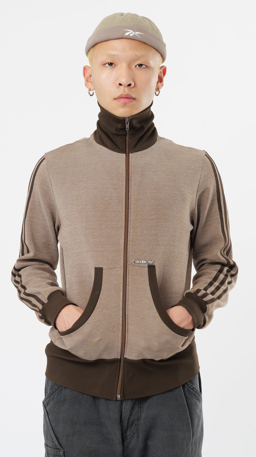 ADIDAS 1970s ZIPPED JACKET (M)