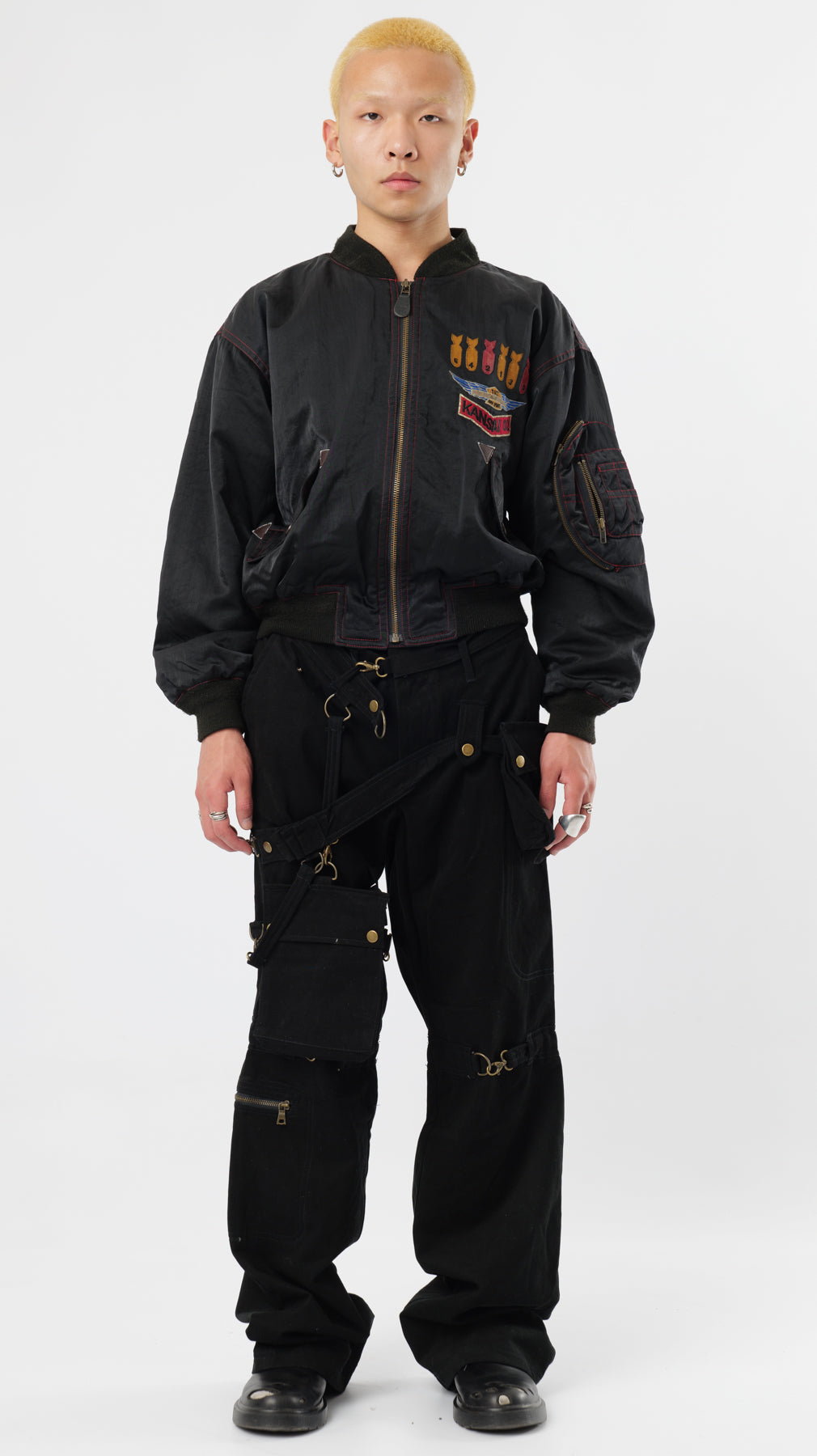 KANSAI YAMAMOTO 1990s MA-1 BOMBER JACKET (M)