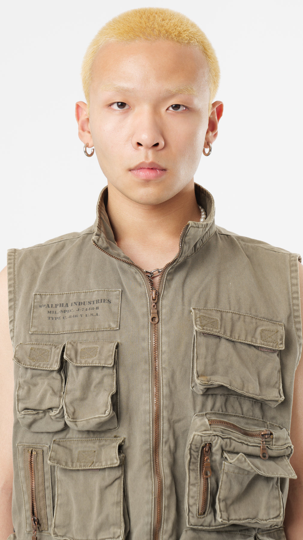 ALPHA INDUSTRIES 1990s MULTIPOCKET VEST (M)