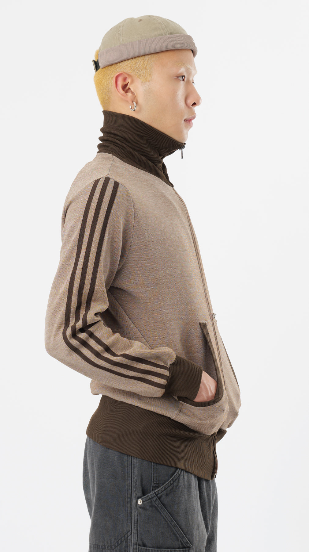 ADIDAS 1970s ZIPPED JACKET (M)