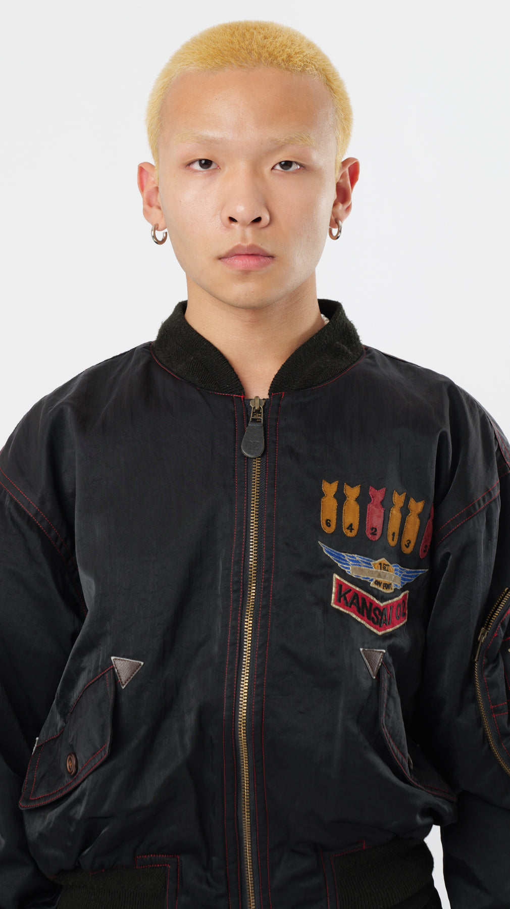 KANSAI YAMAMOTO 1990s MA-1 BOMBER JACKET (M)