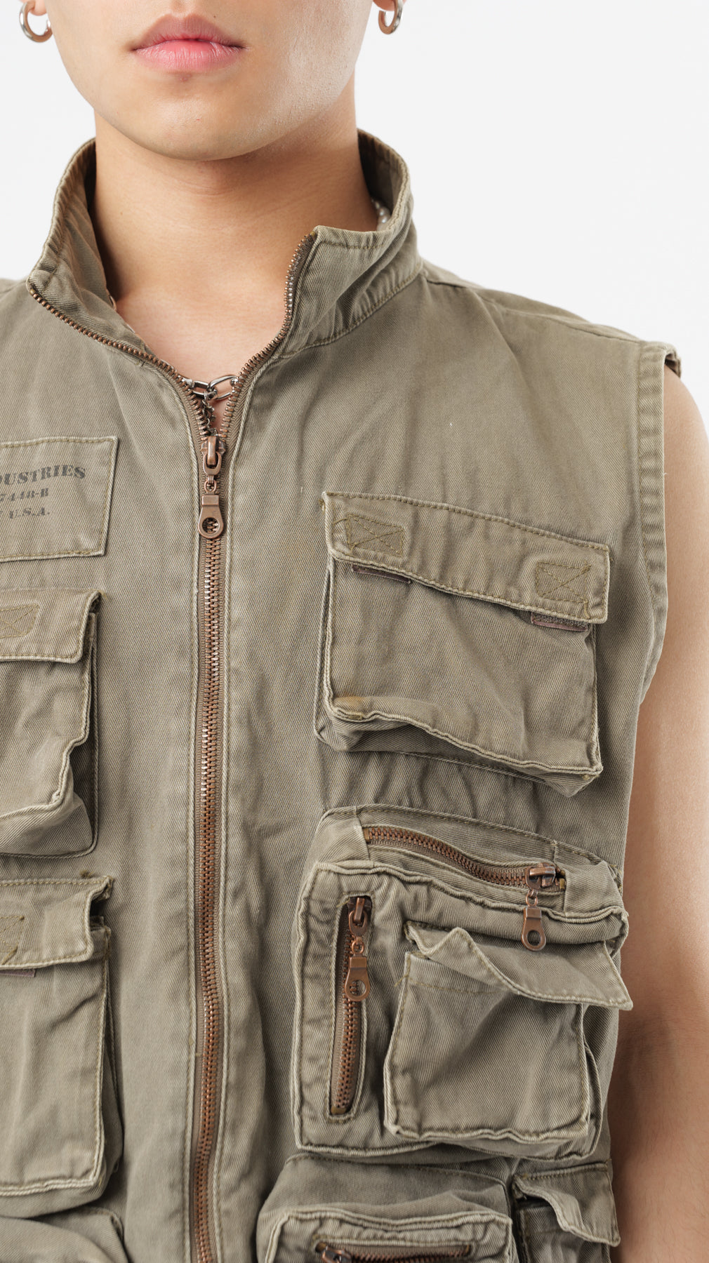 ALPHA INDUSTRIES 1990s MULTIPOCKET VEST (M)