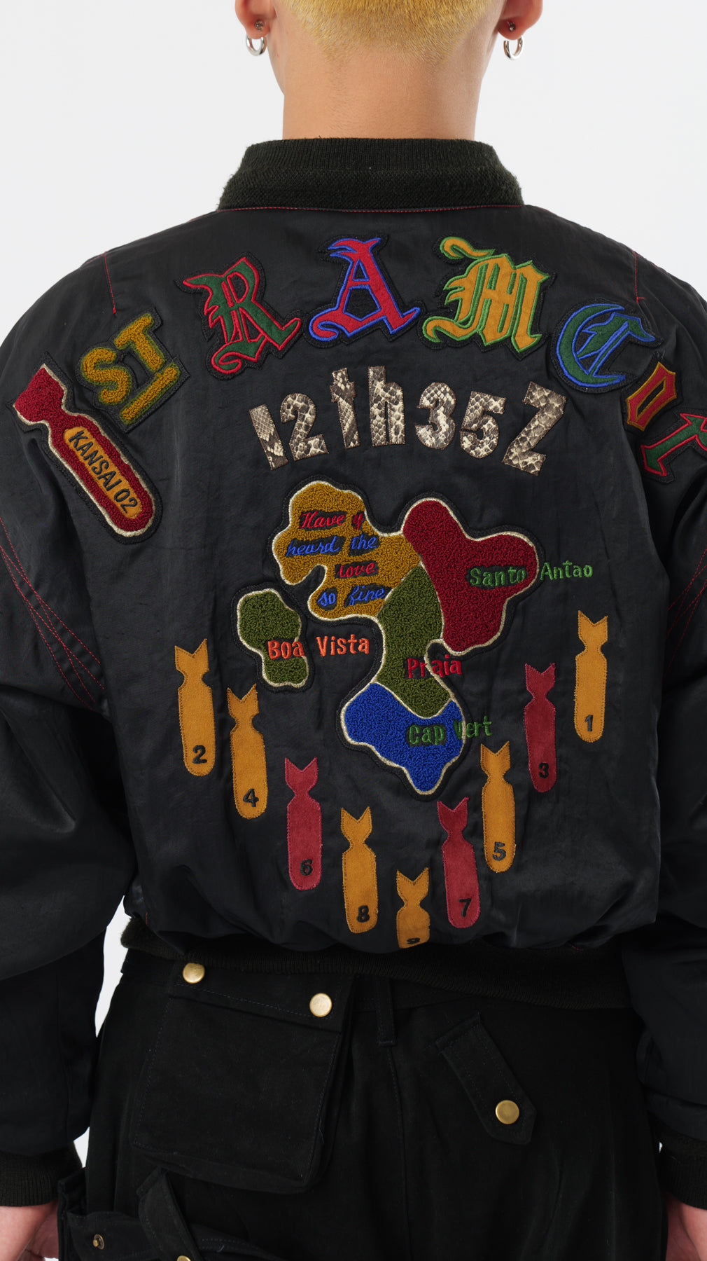 KANSAI YAMAMOTO 1990s MA-1 BOMBER JACKET (M)