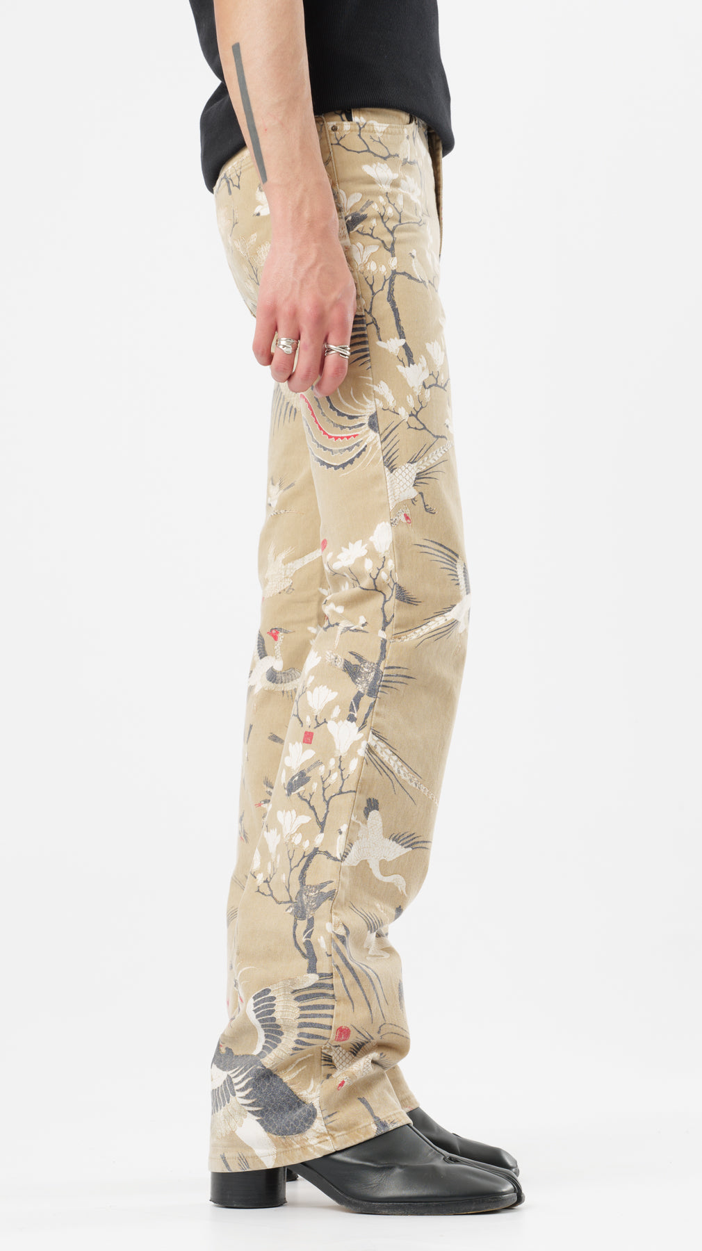 JUST CAVALLI 2000s ORIENTAL PRINTED TROUSERS (w27)