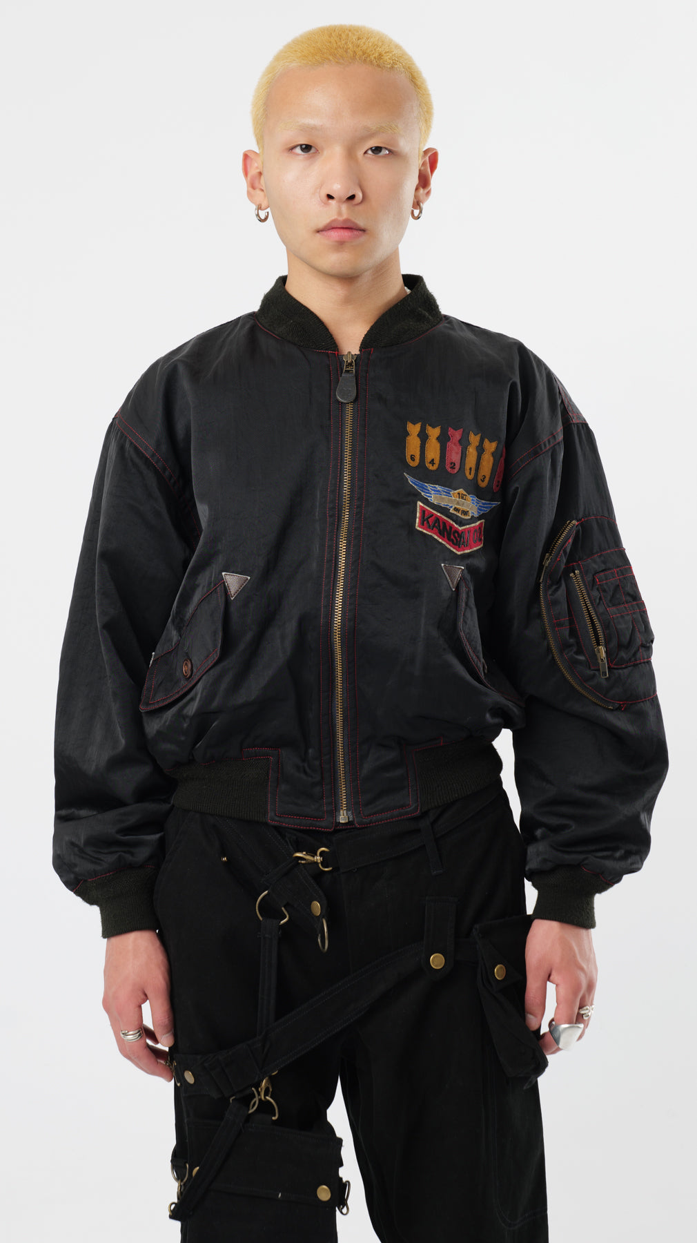 KANSAI YAMAMOTO 1990s MA-1 BOMBER JACKET (M)