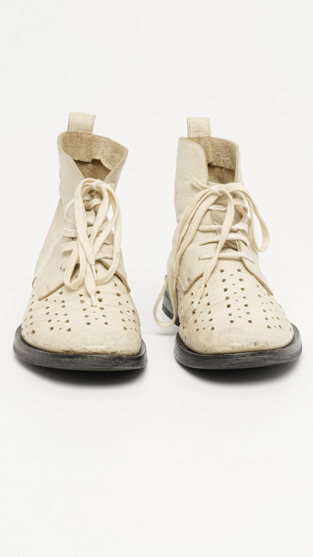 ANN DEMEULEMEESTER PERFORATED CHUKKA BOOTS
