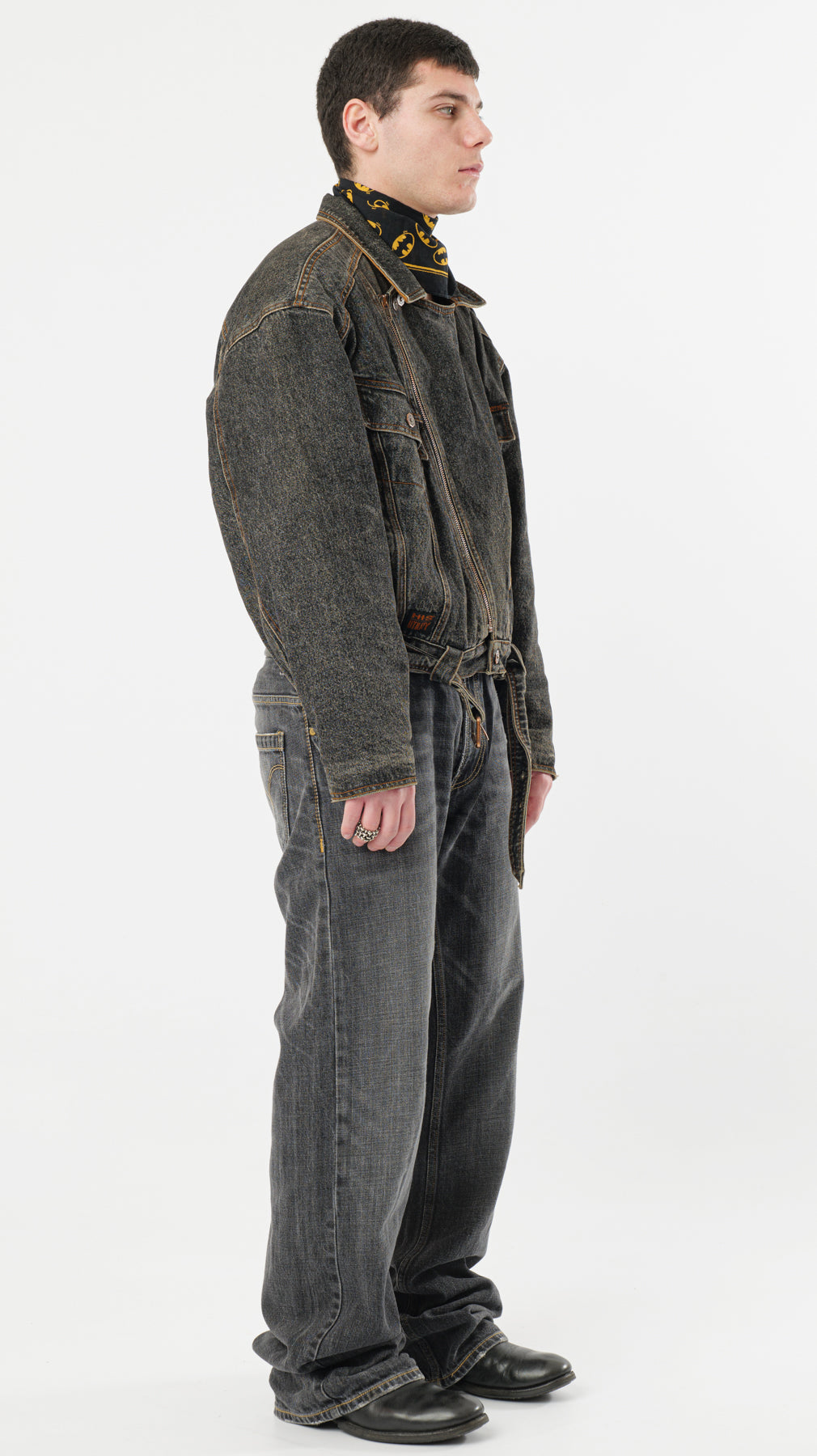 1980s MOTORCYCLE DENIM JACKET (M)