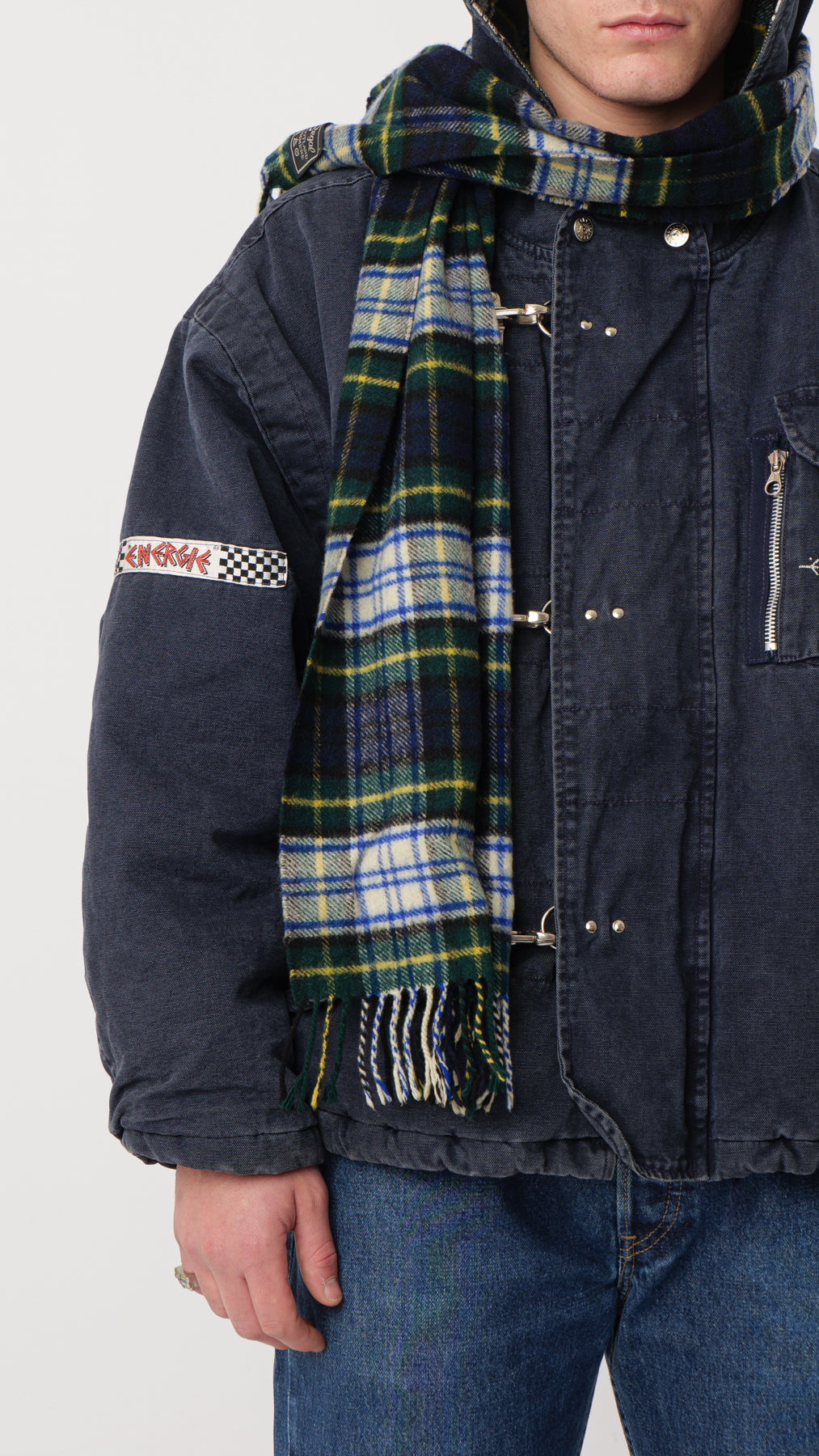 ENERGIE FW 1991/92 BLUE UTILITY STUFFED JACKET (M)