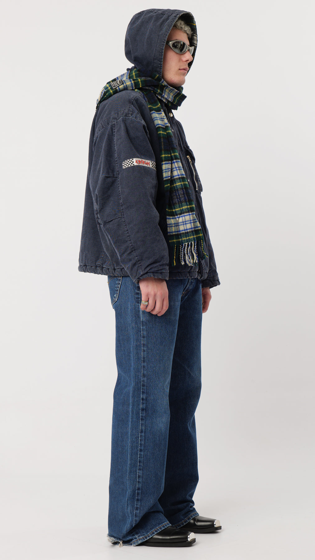 ENERGIE FW 1991/92 BLUE UTILITY STUFFED JACKET (M)