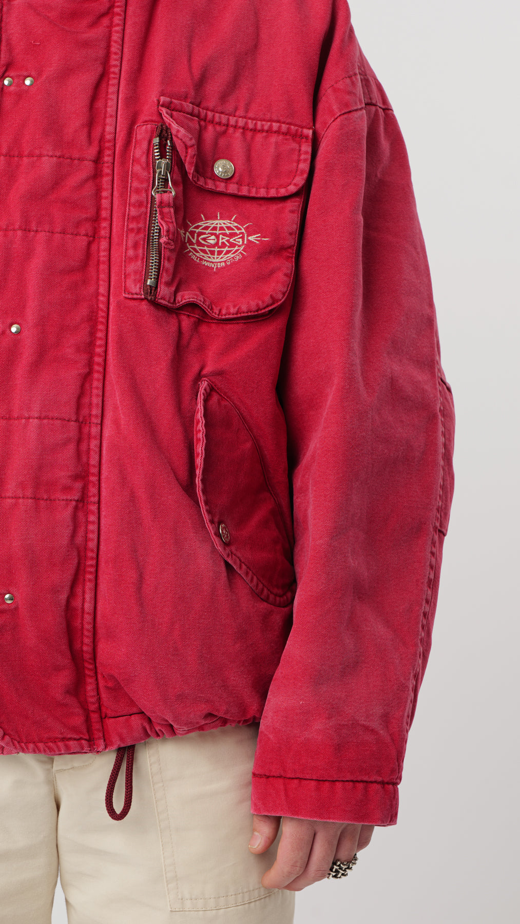 ENERGIE FW 97/98 RED UTILITY STUFFED JACKET (M/L)