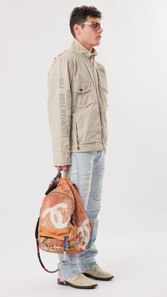 DOLCE GABBANA 2000s DENIM EUROPEAN TOUR JACKET (M)