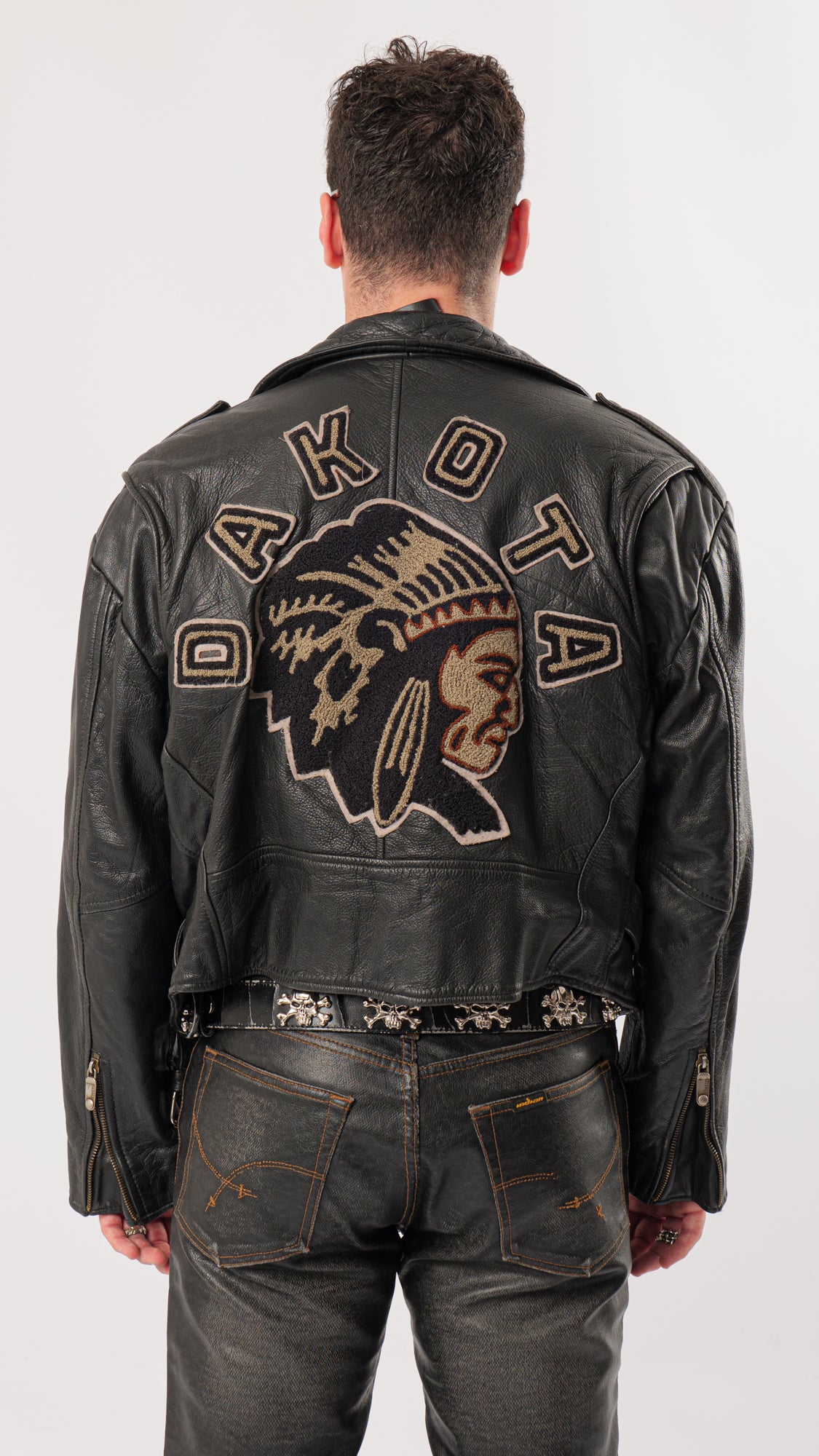 DAKOTA 1980s RIDER LEATHER JACKET (M)
