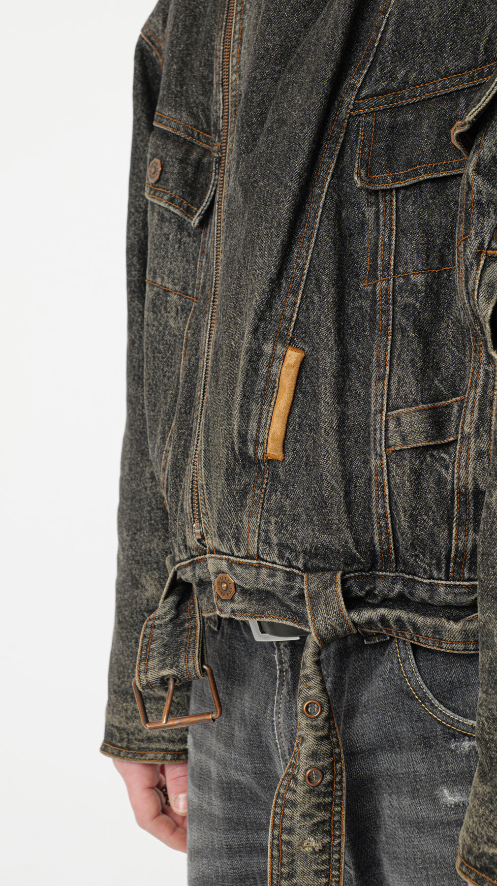 1980s MOTORCYCLE DENIM JACKET (M)