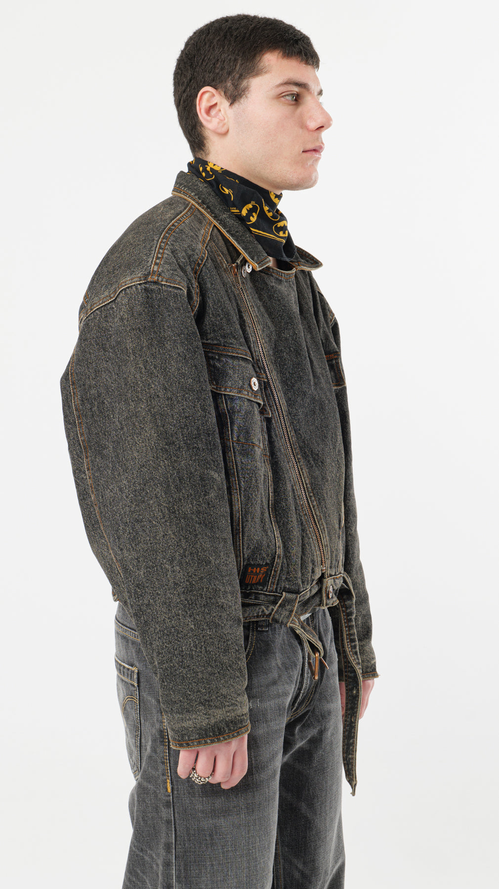 1980s MOTORCYCLE DENIM JACKET (M)