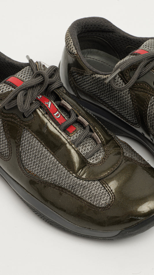 PRADA AMERICA’S CUP DARK GREEN SHOES