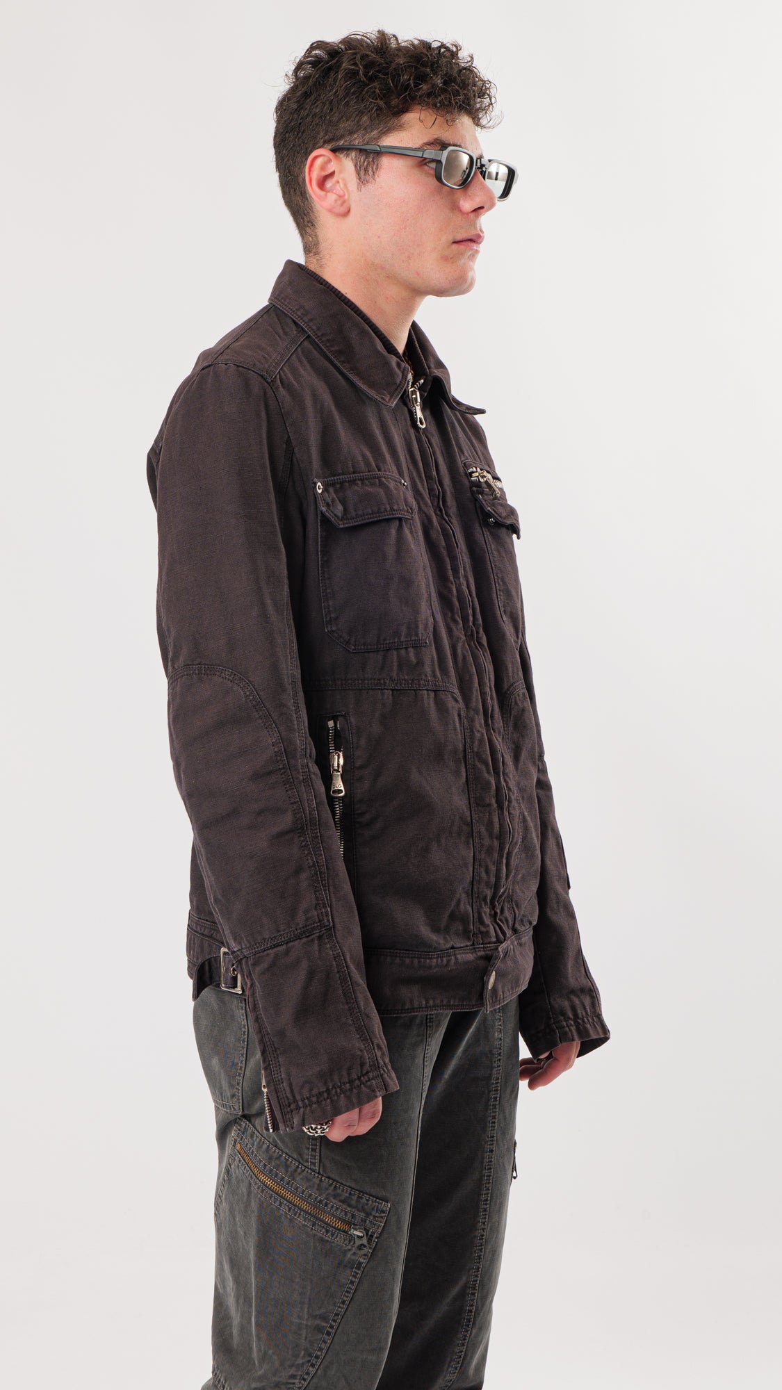 DOLCE GABBANA 2000s ZIP-UP BLOUSON JACKET (M)