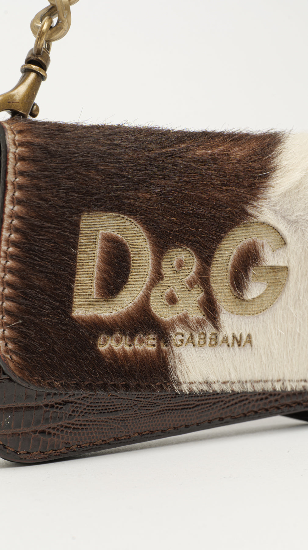 DOLCE & GABBANA HORSE FURS CHAIN WALLET