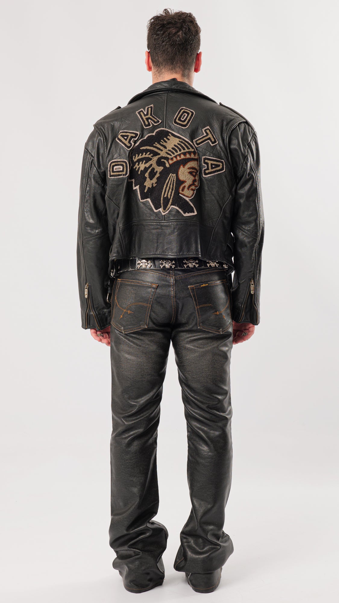 DAKOTA 1980s RIDER LEATHER JACKET (M)