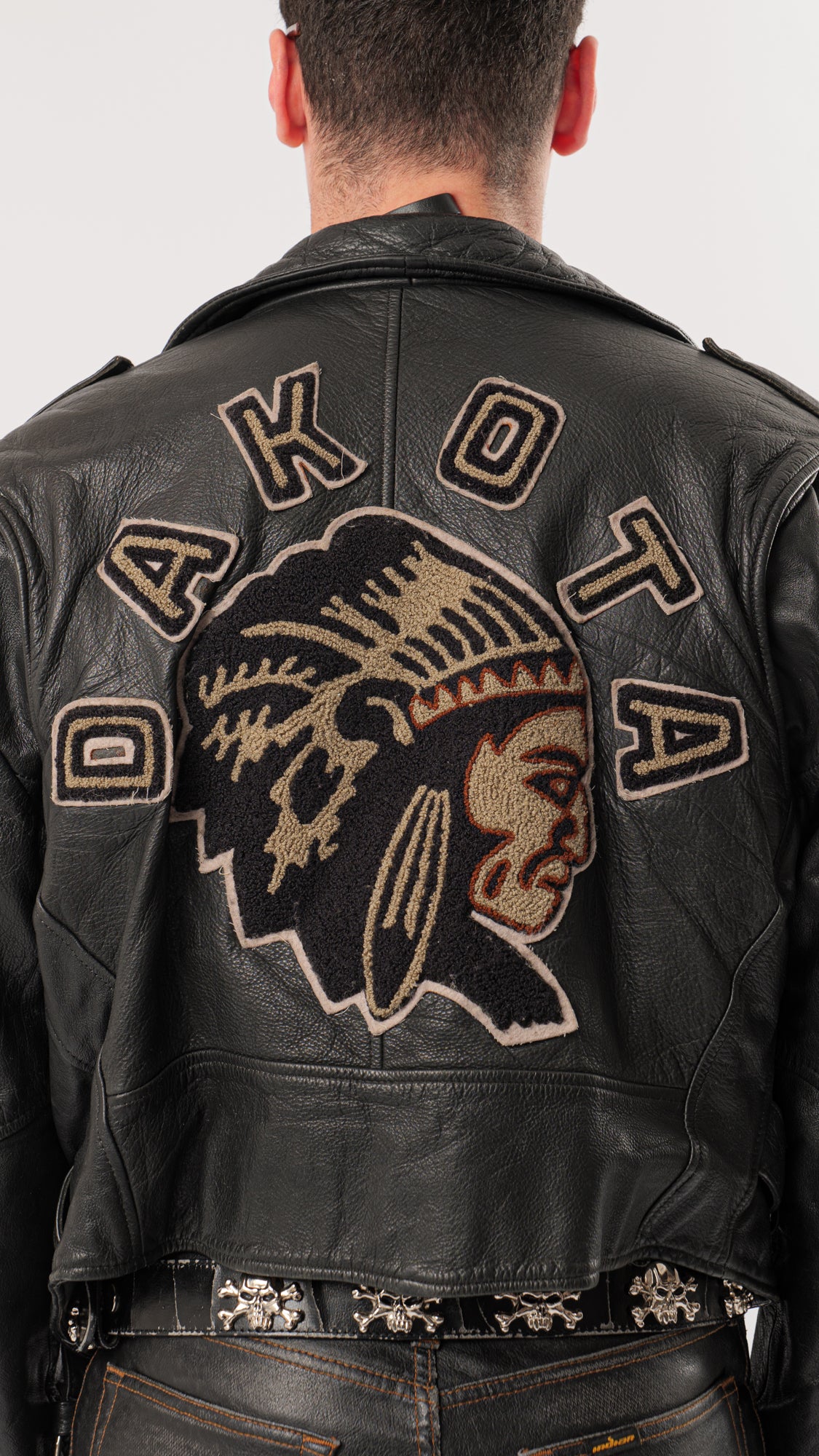 DAKOTA 1980s RIDER LEATHER JACKET (M)