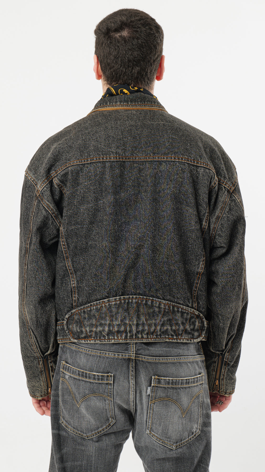1980s MOTORCYCLE DENIM JACKET (M)