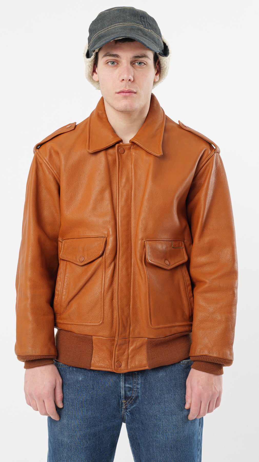 SCHOTT 1990s LEATHER JACKET (M)