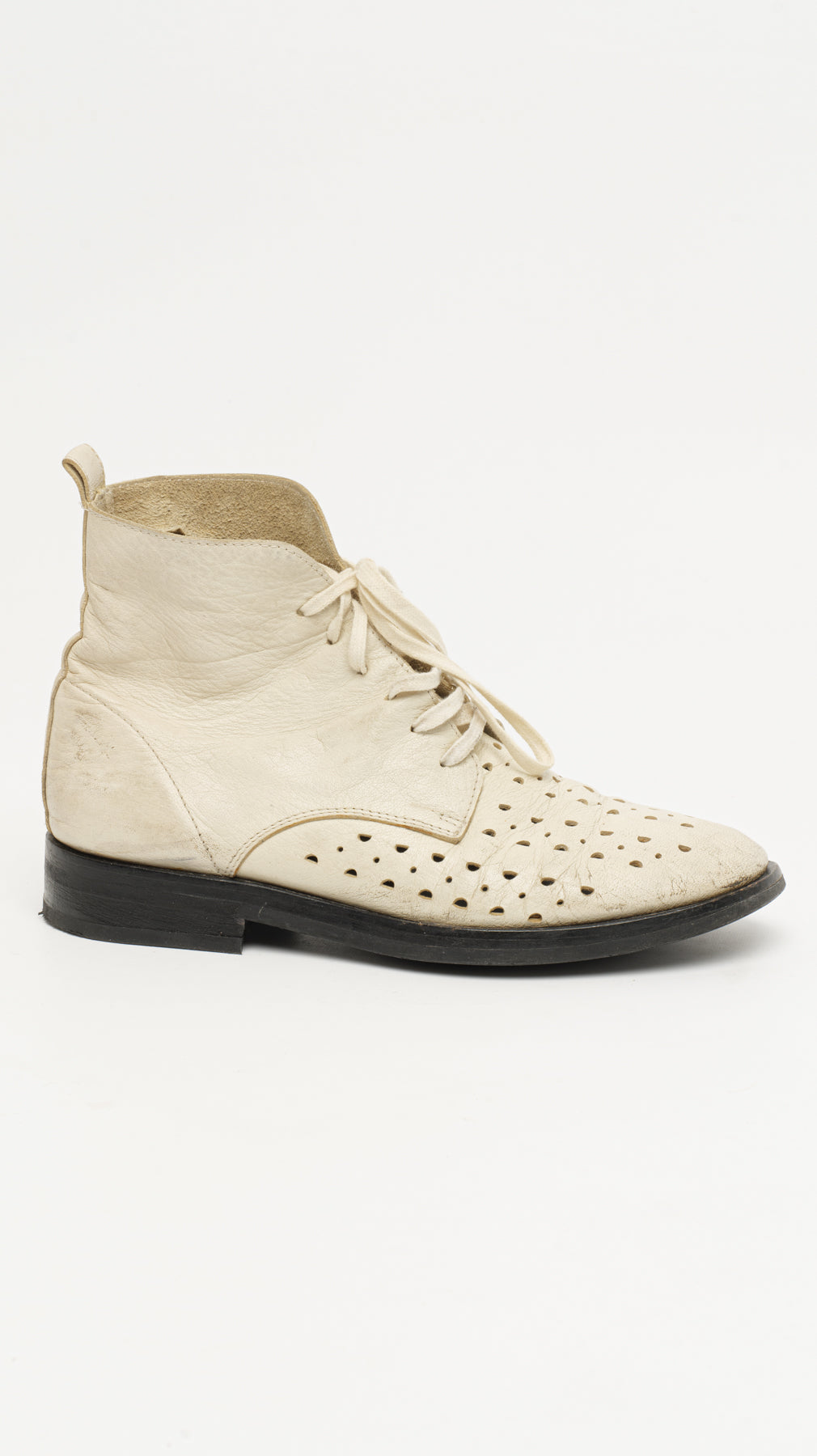 ANN DEMEULEMEESTER PERFORATED CHUKKA BOOTS
