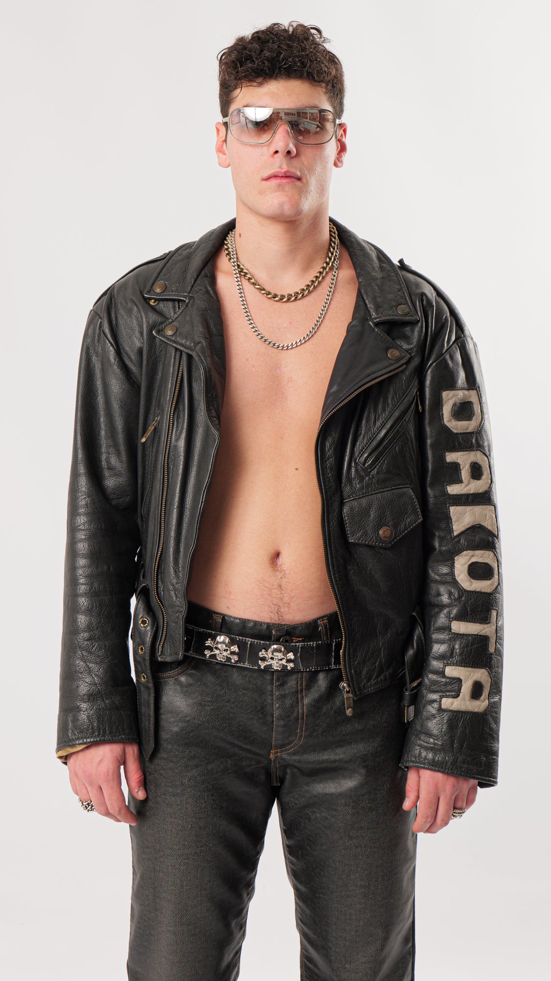 DAKOTA 1980s RIDER LEATHER JACKET (M)