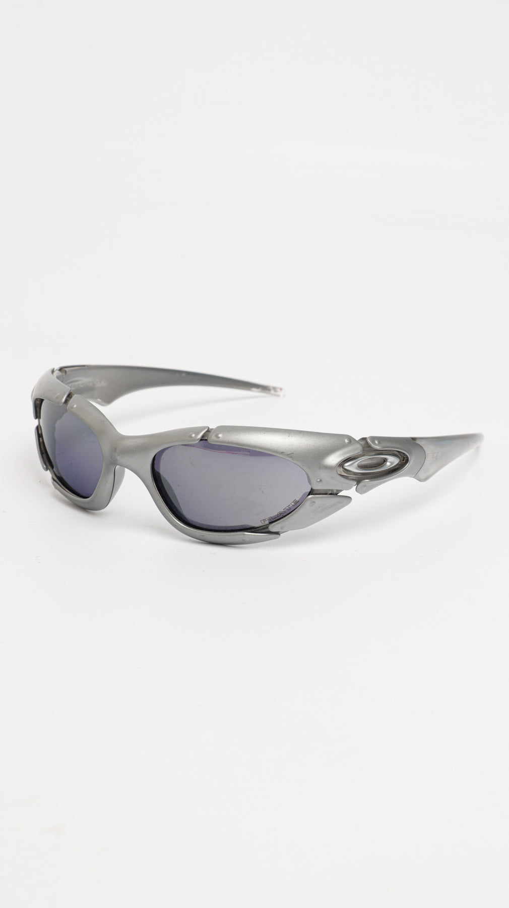 OAKLEY 2000s PLATE DARK SILVER IRIDIUM SUNGLASSES