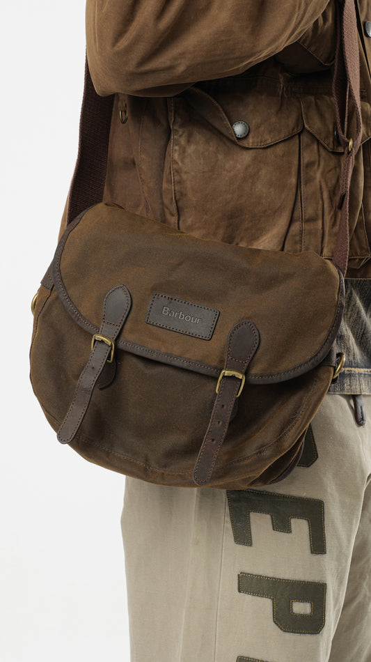 BARBOUR WAX LEATHER SHOULDER BAG
